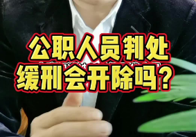 公职人员被判处缓刑会开除吗？